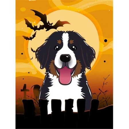 Carolines Treasures Carolines Treasures BB1795CHF Halloween Bernese Mountain Dog Flag Canvas House Size BB1795CHF